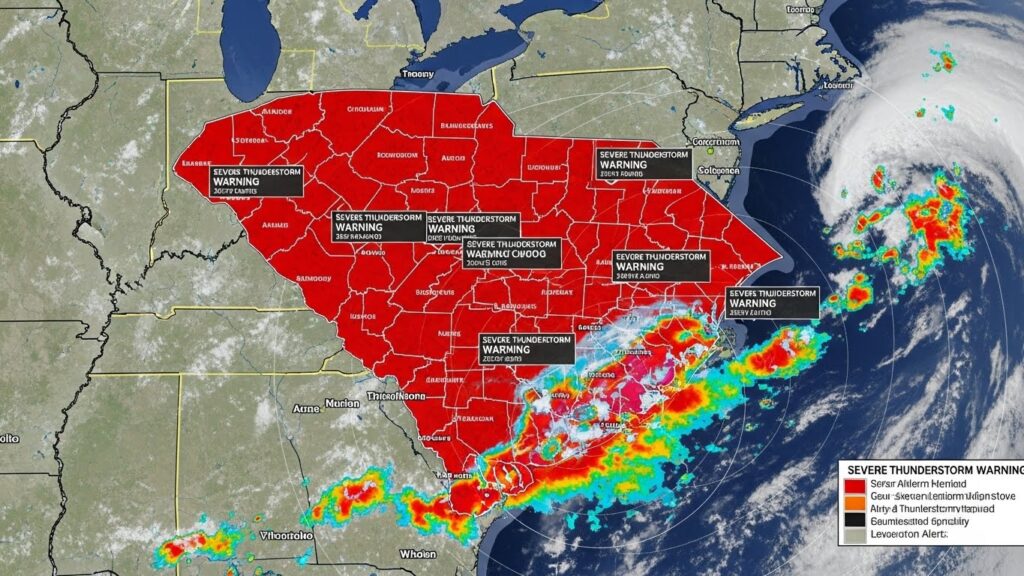 Multiple severe thunderstorm alerts issued for south carolina counties